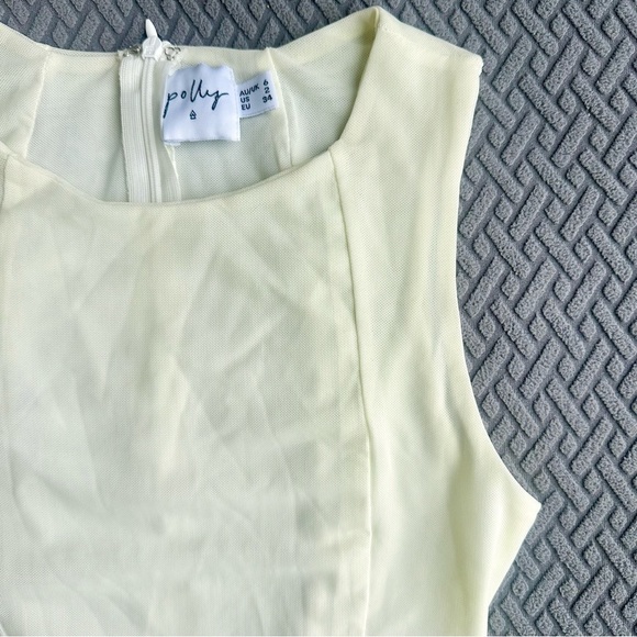 oh polly sleeveless mesh buttercream bodysuit - Picture 5 of 6